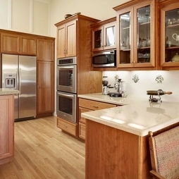 微波炉置物架装修效果图 不锈钢整体橱柜的实用与美学